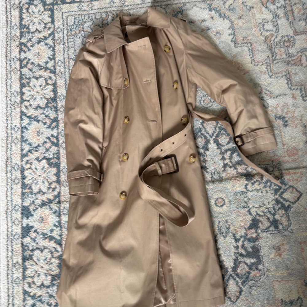 Ralph Lauren Beige Trench Coat with Satin Lining